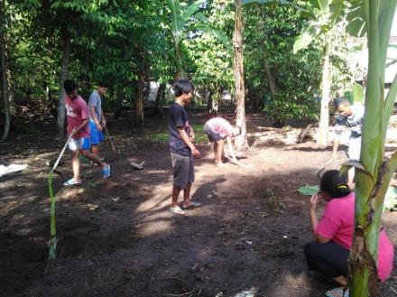 Kerjabakti Penanaman pohon pisang Karangtaruna