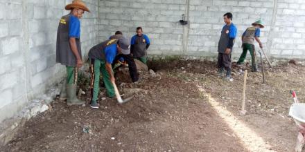 Kerjabakti  Linmas Persiapan TPSS  Desa Panjangrejo