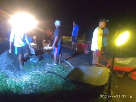 Cor blok utara dusun Krapyak