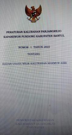 Peraturan Kalurahan No 1 Tahun 2022