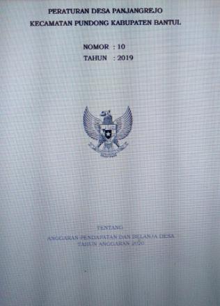 Peraturan Desa Panjangrejo No 10 Tahun 2019