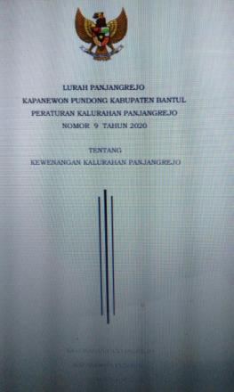 Peraturan Kalurahan No 09 Tahun 2020