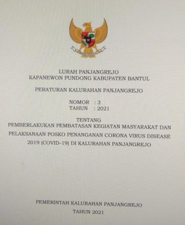 Peraturan Kalurahan No 3 Tahun 2021