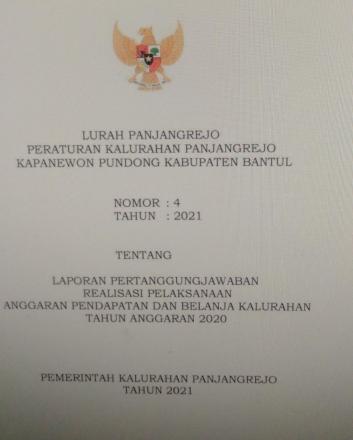 Peraturan Kalurahan No 4 Tahun 2021