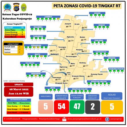 Up-Date Peta Penyebaran Covid 19 per pedukuhan