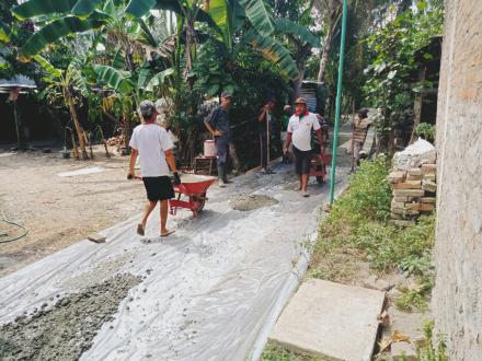 Cor Blok atau Rabat jalan Dusun Panjang