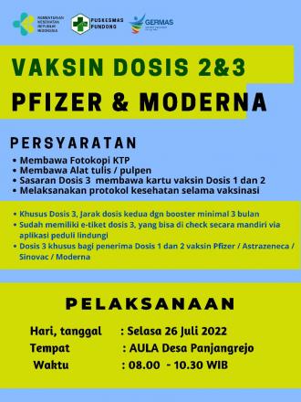 Pelaksanaan Vaksin  Bulan Juli Kalurahan Panjangrejo