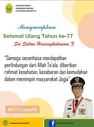 Mengucapkan Selamat Ul-Tah Sri Sultan HB X