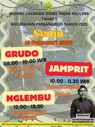 Jadwal Layanan Jemput Bola Pembayaran PBB hari pertama