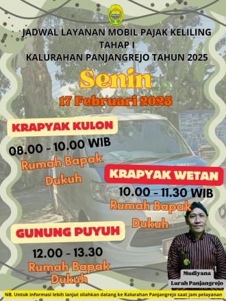 Pembayaran pajak keliling Dusun Krapyak Kulon