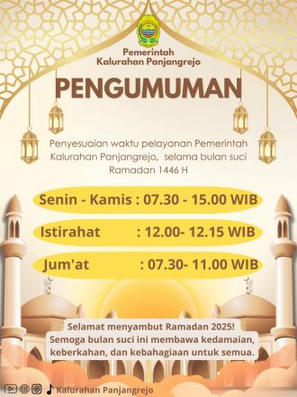 Jadwal Pelayanan Kalurahan Panjangrejo