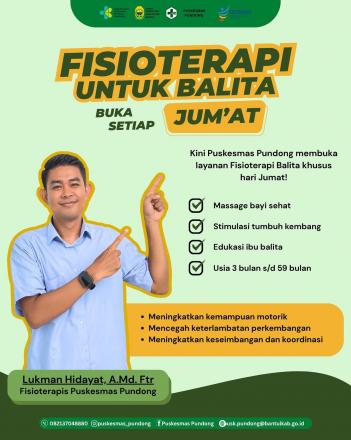 Pelayanan Fisioterapi Balita Kini Hadir di Puskesmas Pundong