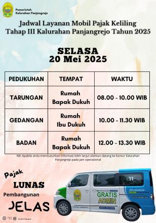 Posko Layanan Jemput Bola Pembayaran PBB P2 Padukuhan Badan