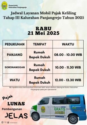 Pembayaran pajak keliling Dusun Watu