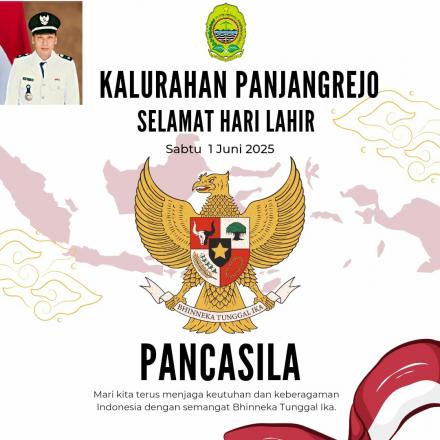 Selamat memperingati Hari Lahir Pancasila 01 Juni 2025.