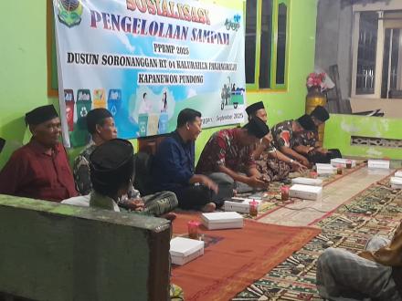 Sosialisasi Pengelolaan Sampah Dusun Soronanggan Rt 04