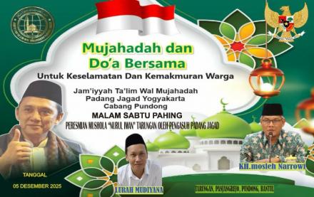 Hadirilah Pengajian Padang Jagat pada Jumat, 5/12/2025, di Tarungan 