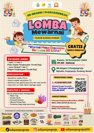 Lomba Mewarnai & Pentas Seni SD N 1 Panjangrejo