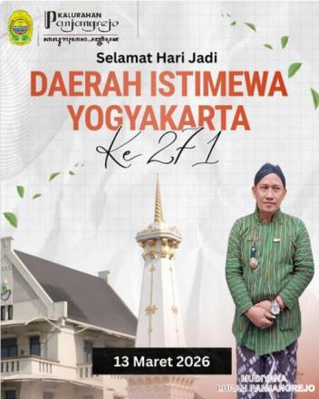 Selamat Hari Jadi Daerah Istimewa Yogyakarta ke-271