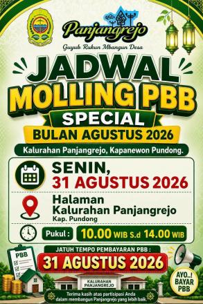 Molling PBB Terakhir Bulan Agustus 2026